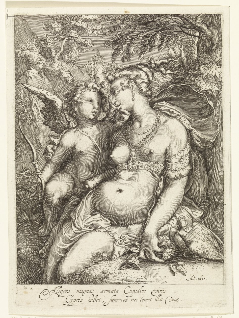 Venus en Amor de Jan Saenredam