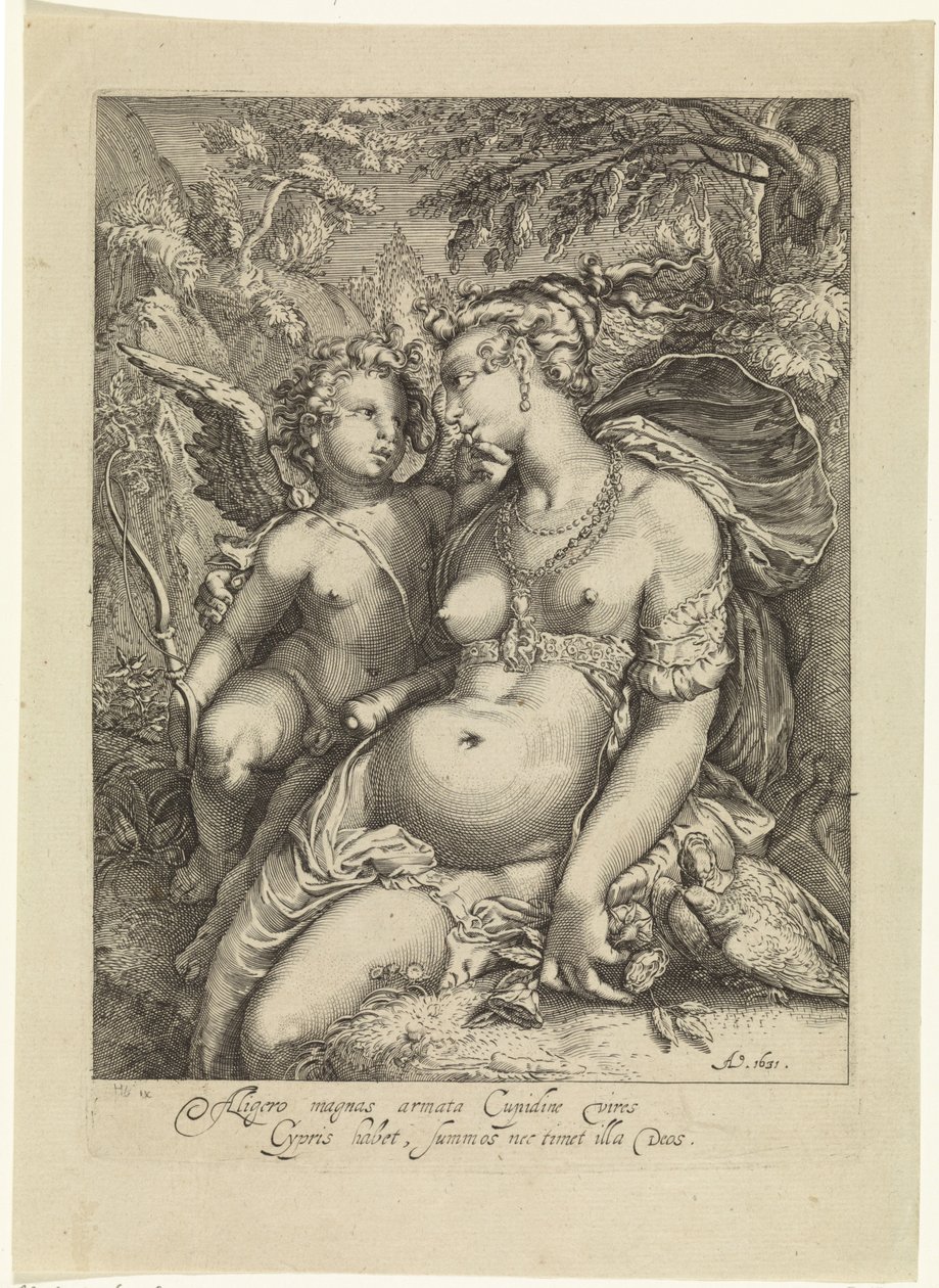 Venus y Amor de Jan Saenredam