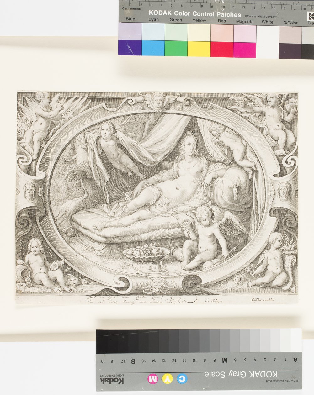 Venus en su sofá mientras Eros llena su carcaj con flechas de Jan Saenredam