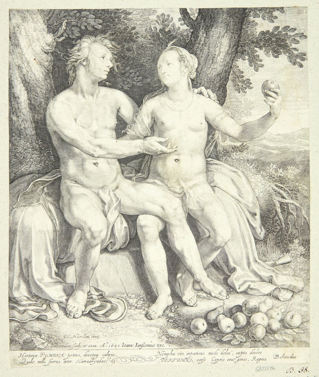 Vertumno y Pomona de Jan Saenredam