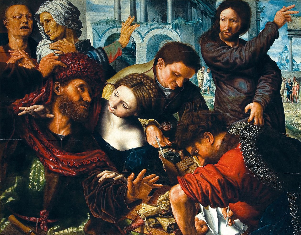 La vocación de San Mateo, mediados del siglo XVI de Jan Sanders Hemessen van