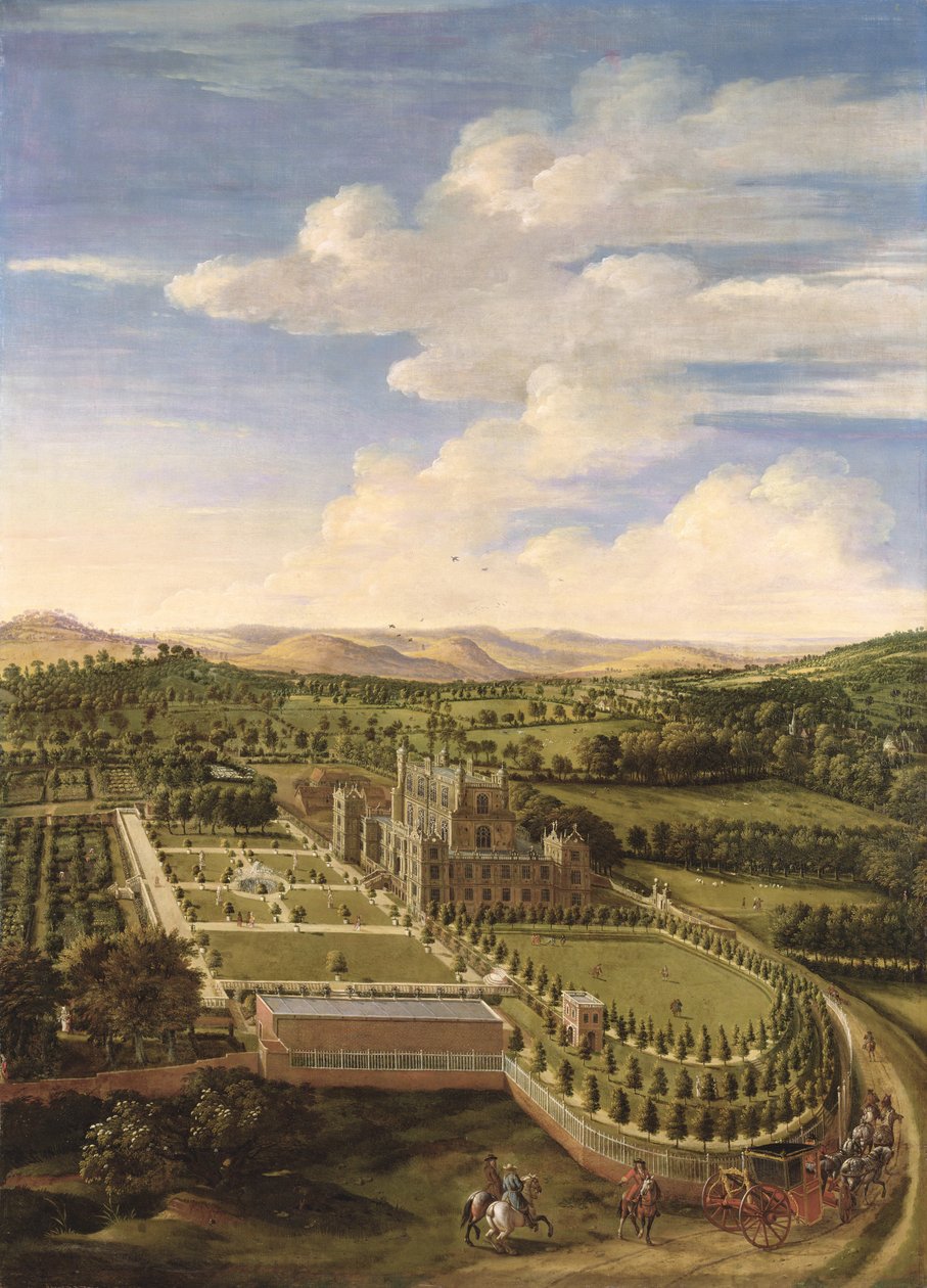 Wollaton Hall y Parque, Nottingham, 1697 de Jan Siberechts