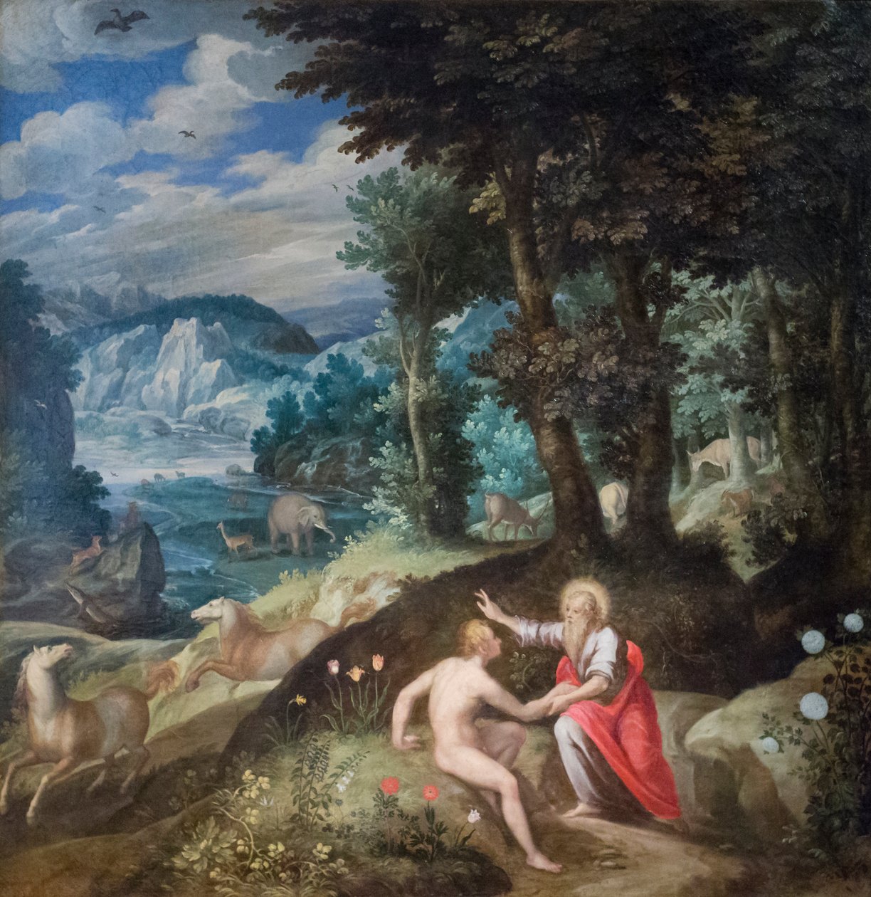 Creación de Adán, c.1586-89 (óleo sobre lienzo) de Jan Soens