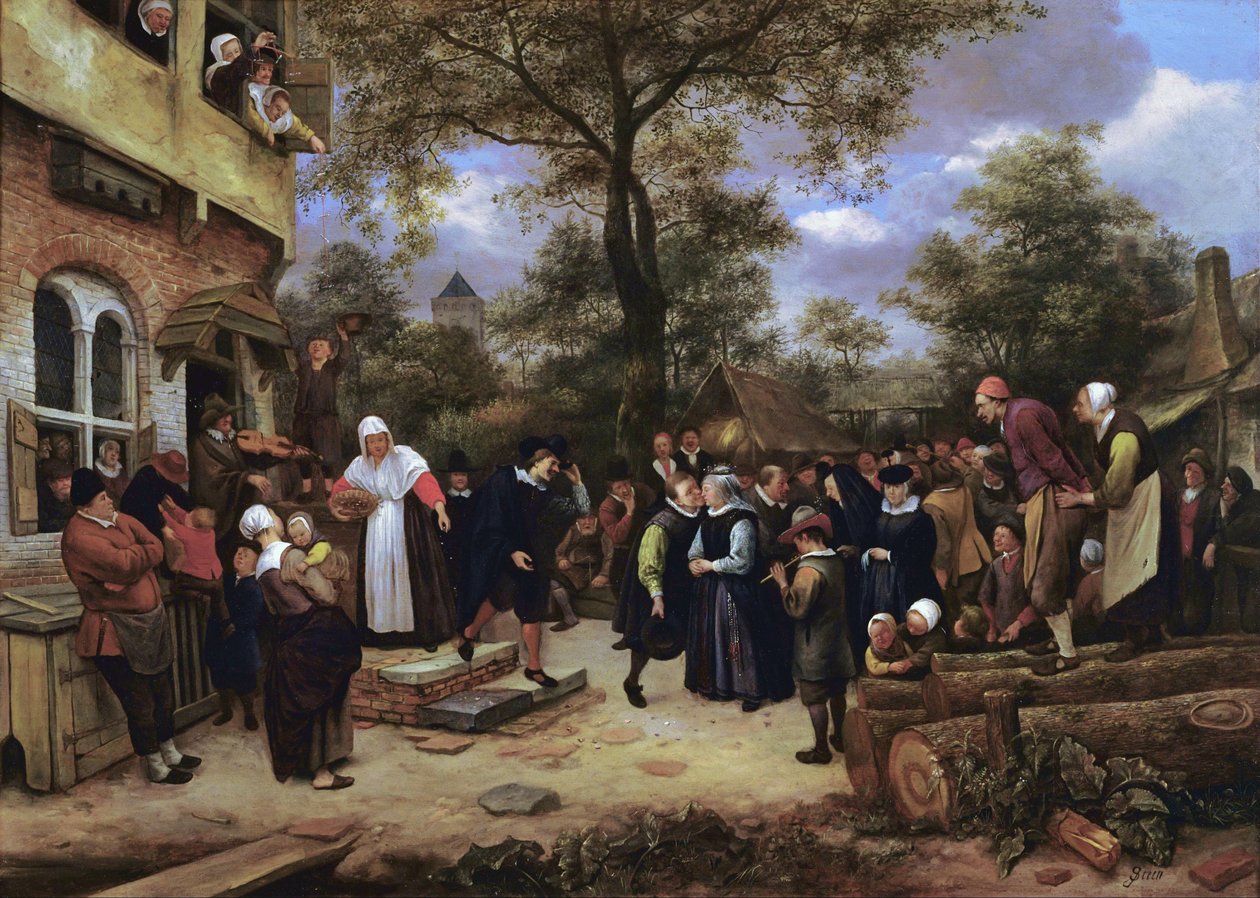 Matrimonios en pueblos de Jan Steen