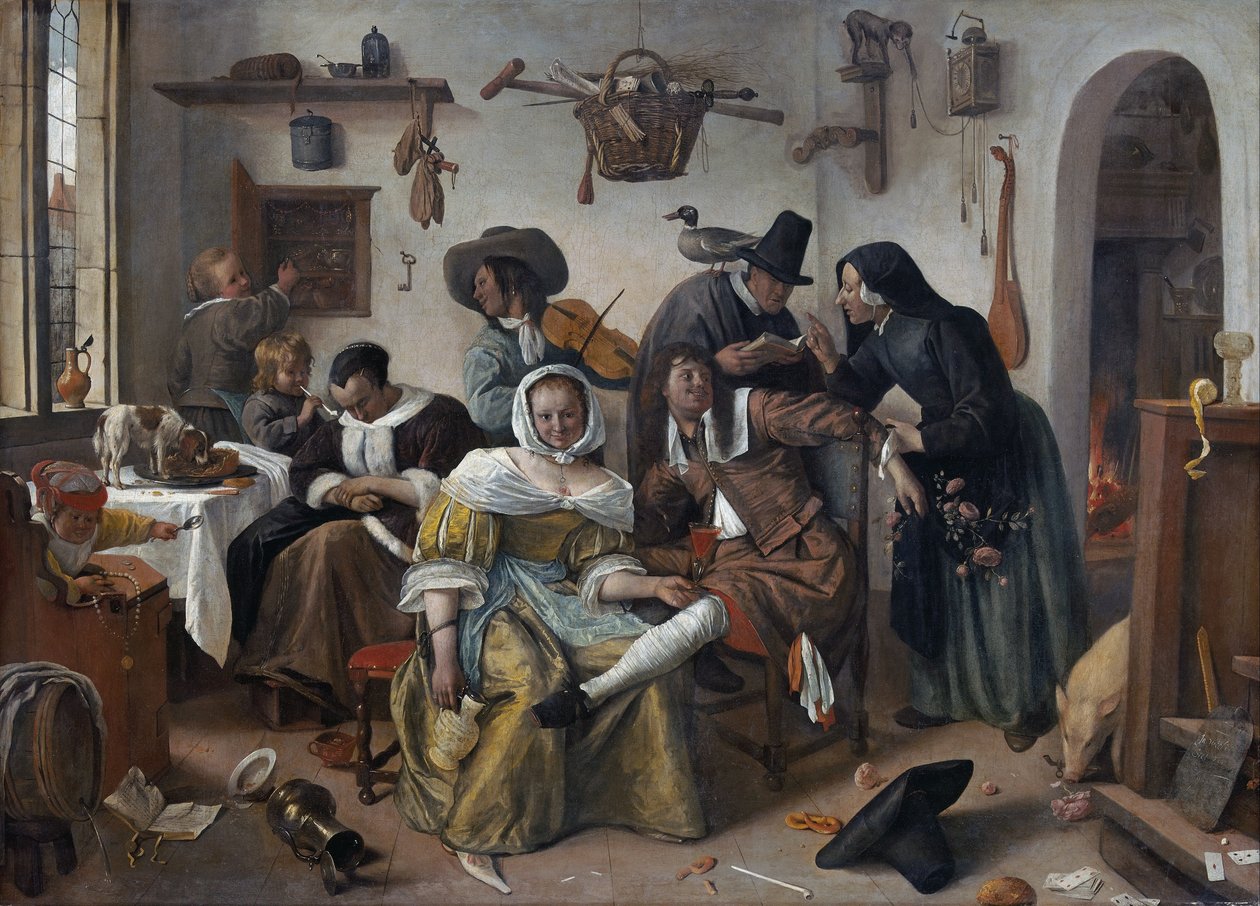Cuidado con el lujo ("In Weelde Siet Toe") de Jan Steen