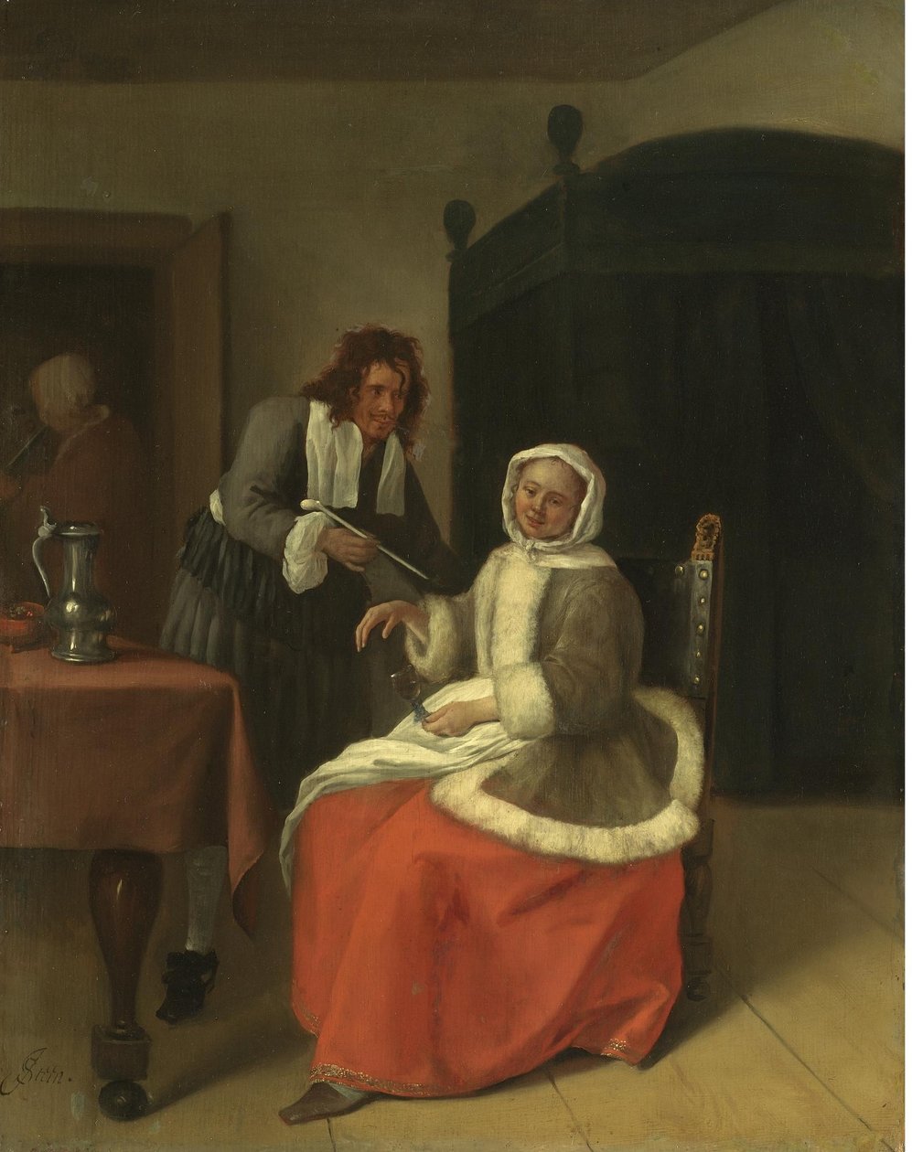 Amantes del vino de Jan Steen