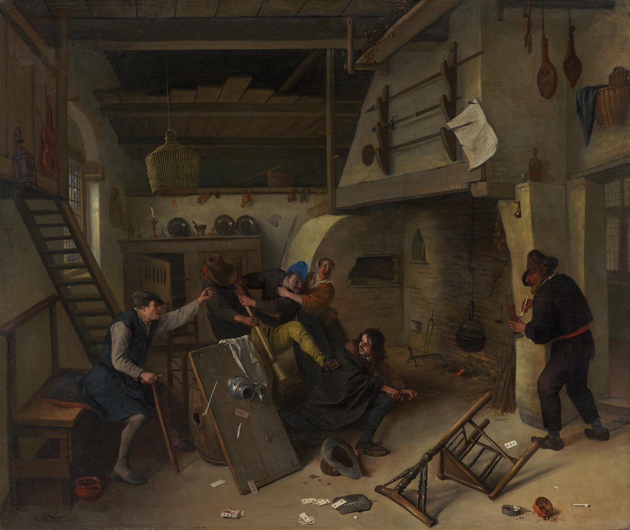 Pelea en una taberna de Jan Steen