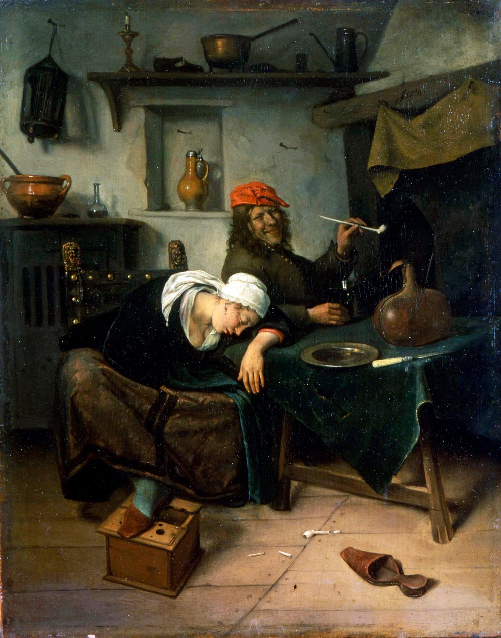 Los holgazanes, c. 1660 de Jan Steen
