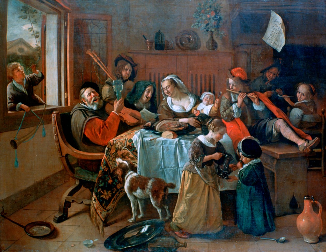 La Familia Alegre, 1668 de Jan Havickszoon Steen