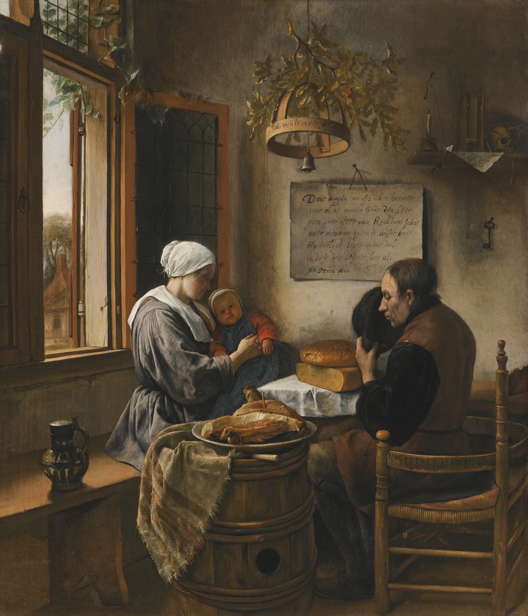 La oración antes de la comida de Jan Steen