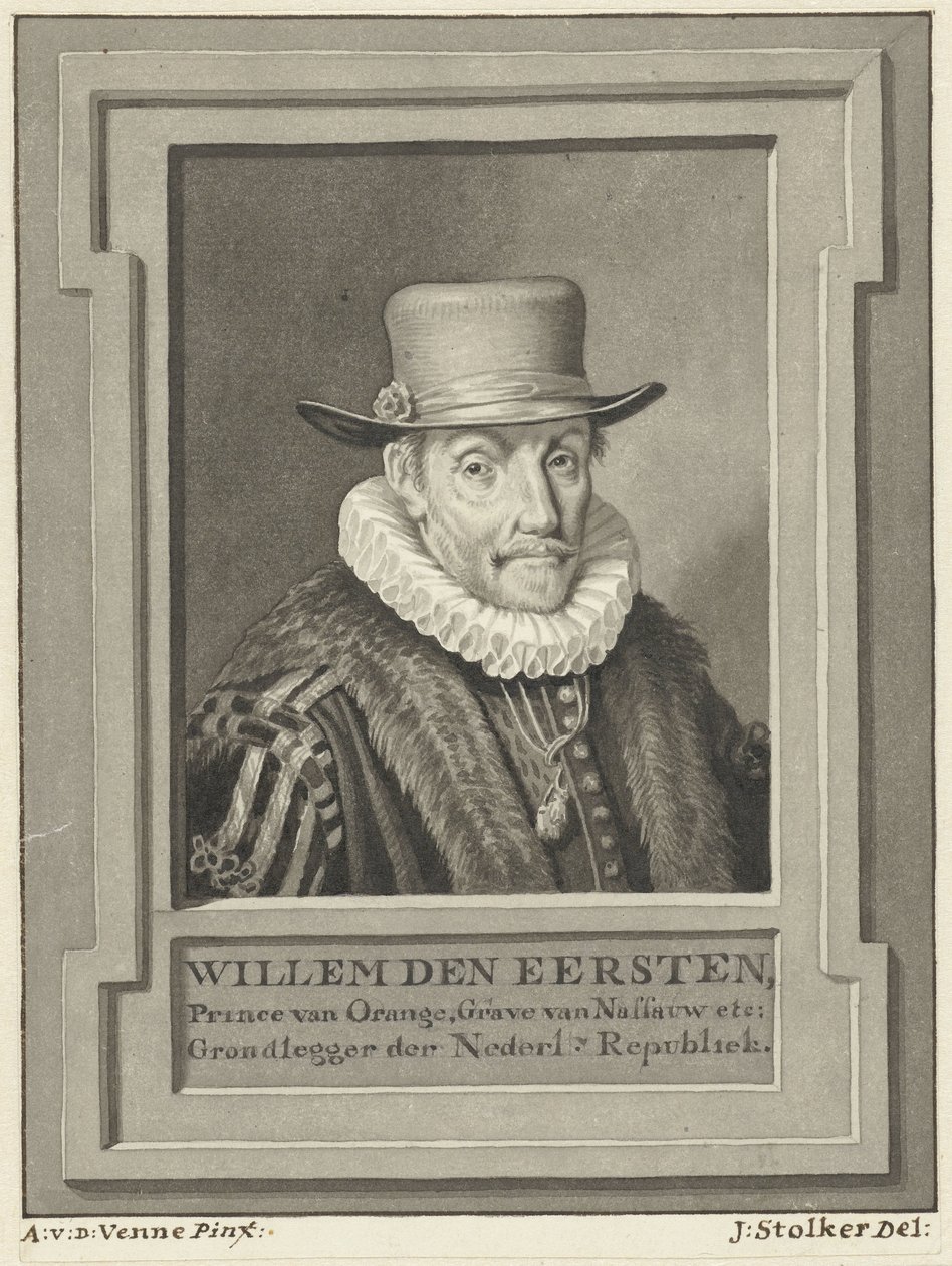 Retrato de Guillermo I, Príncipe de Orange-Nassau de Jan Stolker