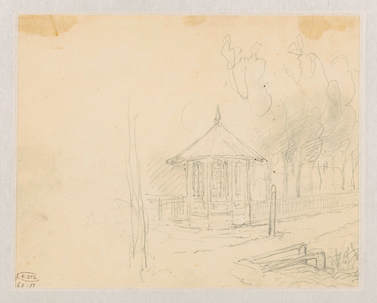 Boceto de una casa de té de Jan Striening