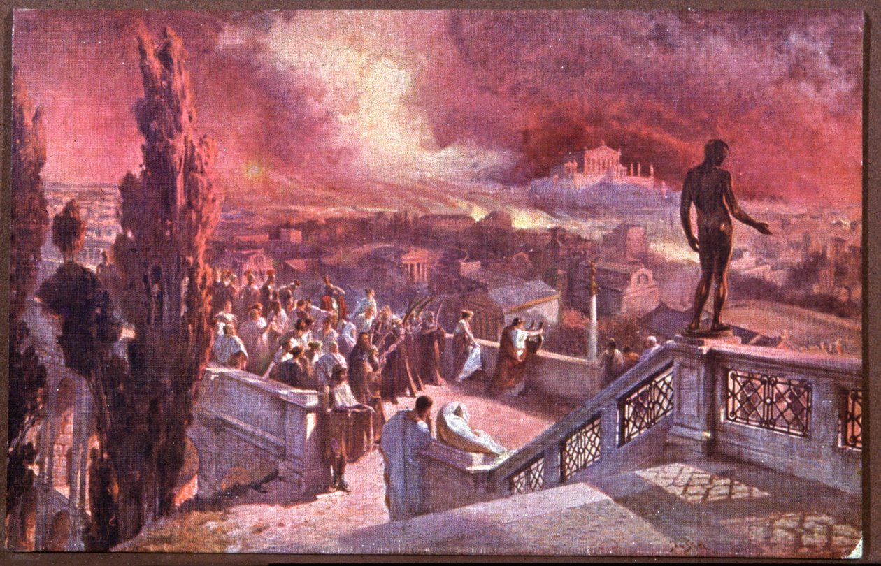 Incendie de Rome, Gran incendio de Roma (postal) de Jan Styka