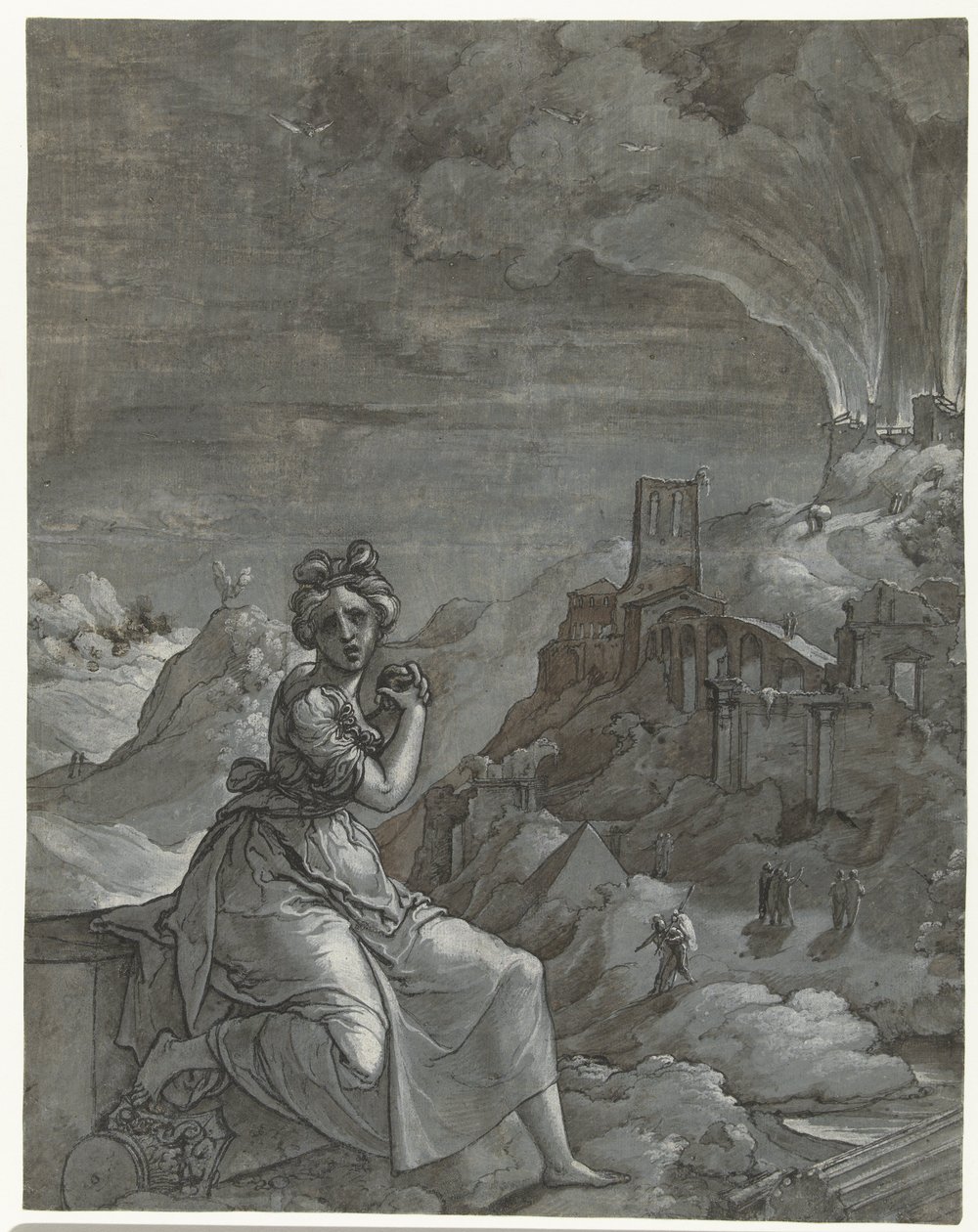 Cassandra llora la destrucción de Troya, 1550-55 de Jan Swart Van Groningen