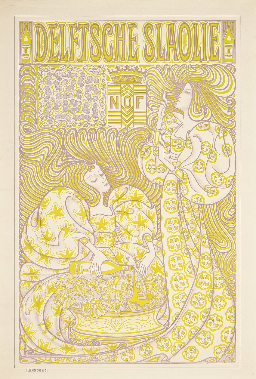 Un cartel publicitario para el aceite de ensalada Delft, 1894 de Jan Toorop