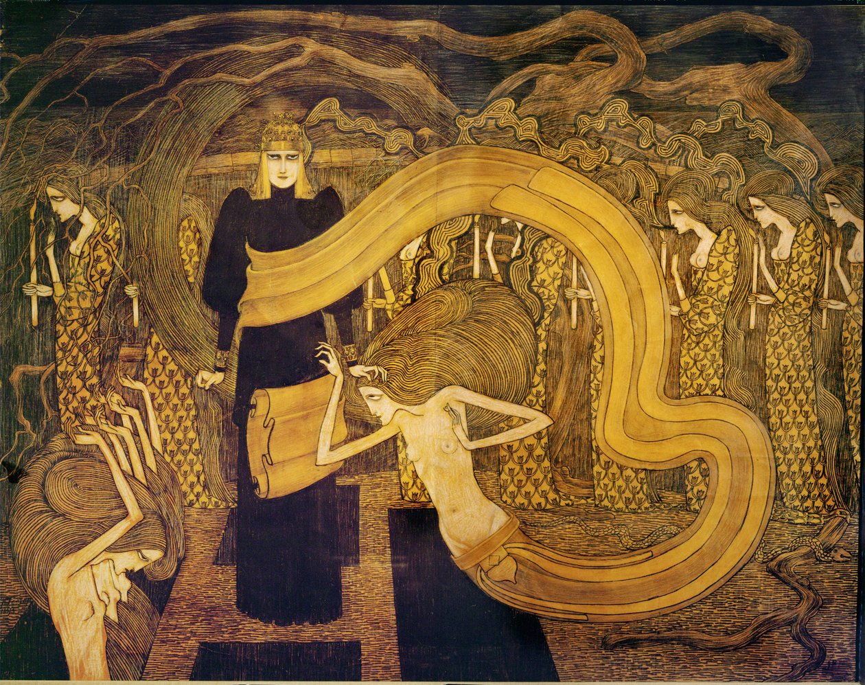 Fatalite. Acuarela de Jan Theodore Toorop