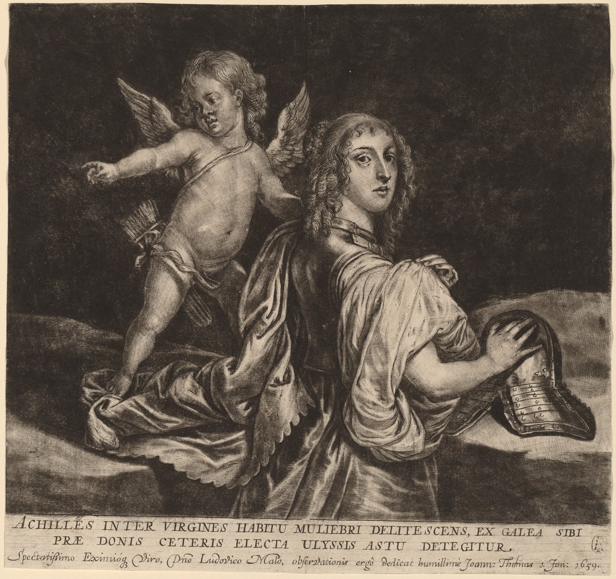 Aquiles como Pirra con Cupido de Jan Thomas