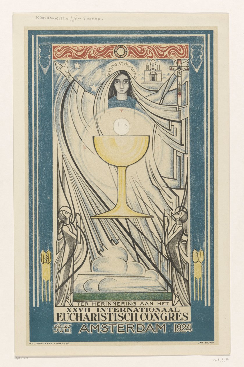 Cartel del Congreso Eucarístico Internacional, 1924 (título de la serie) de Jan Toorop