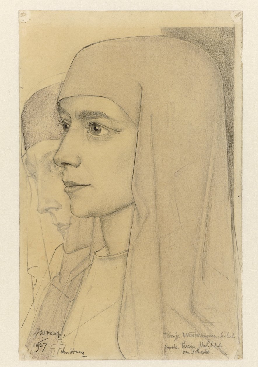Retrato de Treesje Westermann, Madre Teresa Huf de Betania de Jan Toorop