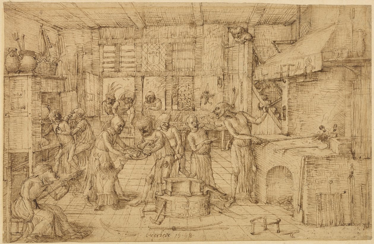 Escena en una fragua de Jan Verbeeck