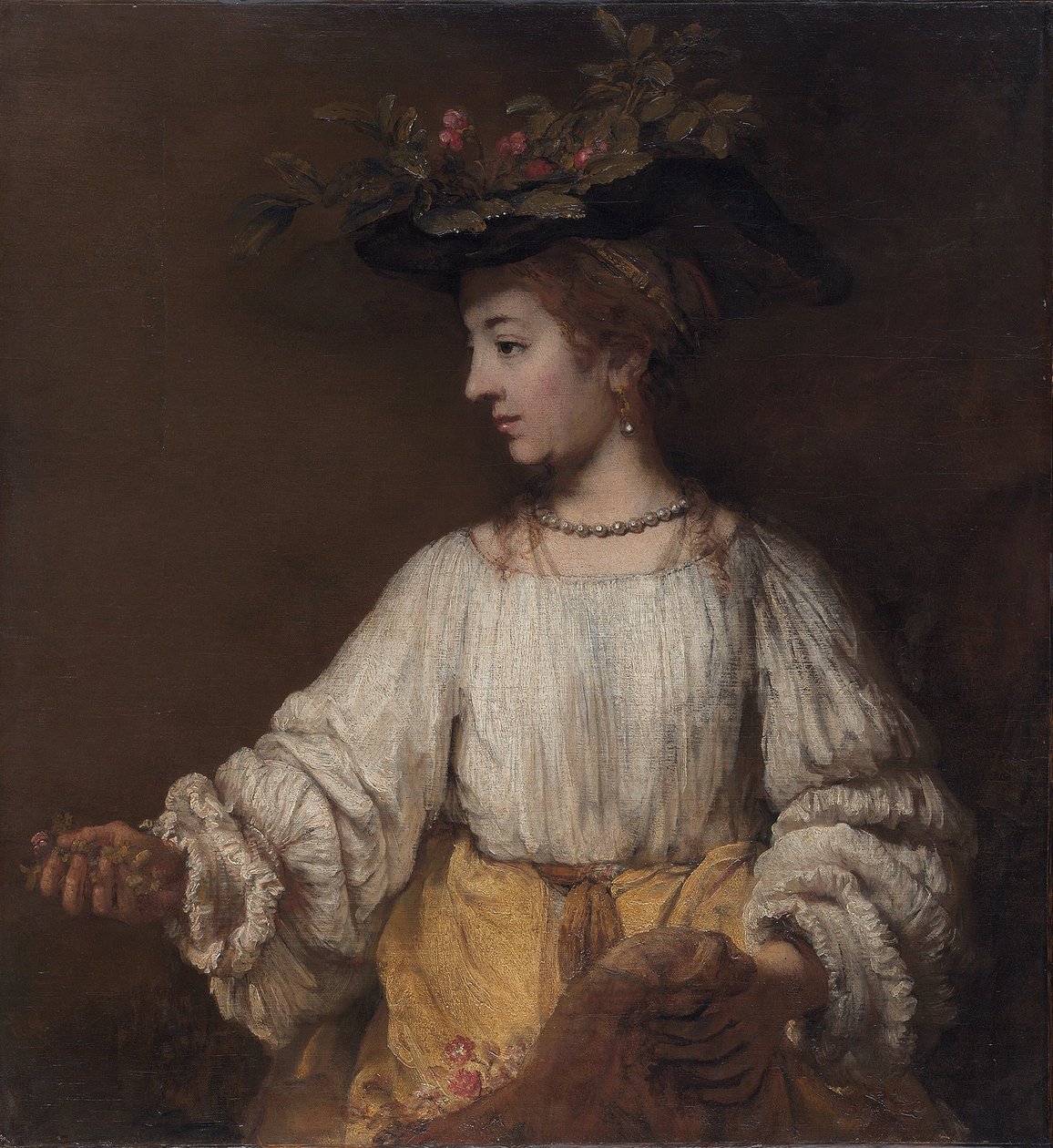 Flora - Pintura de Rembrandt van Rijn de Johannes Vermeer