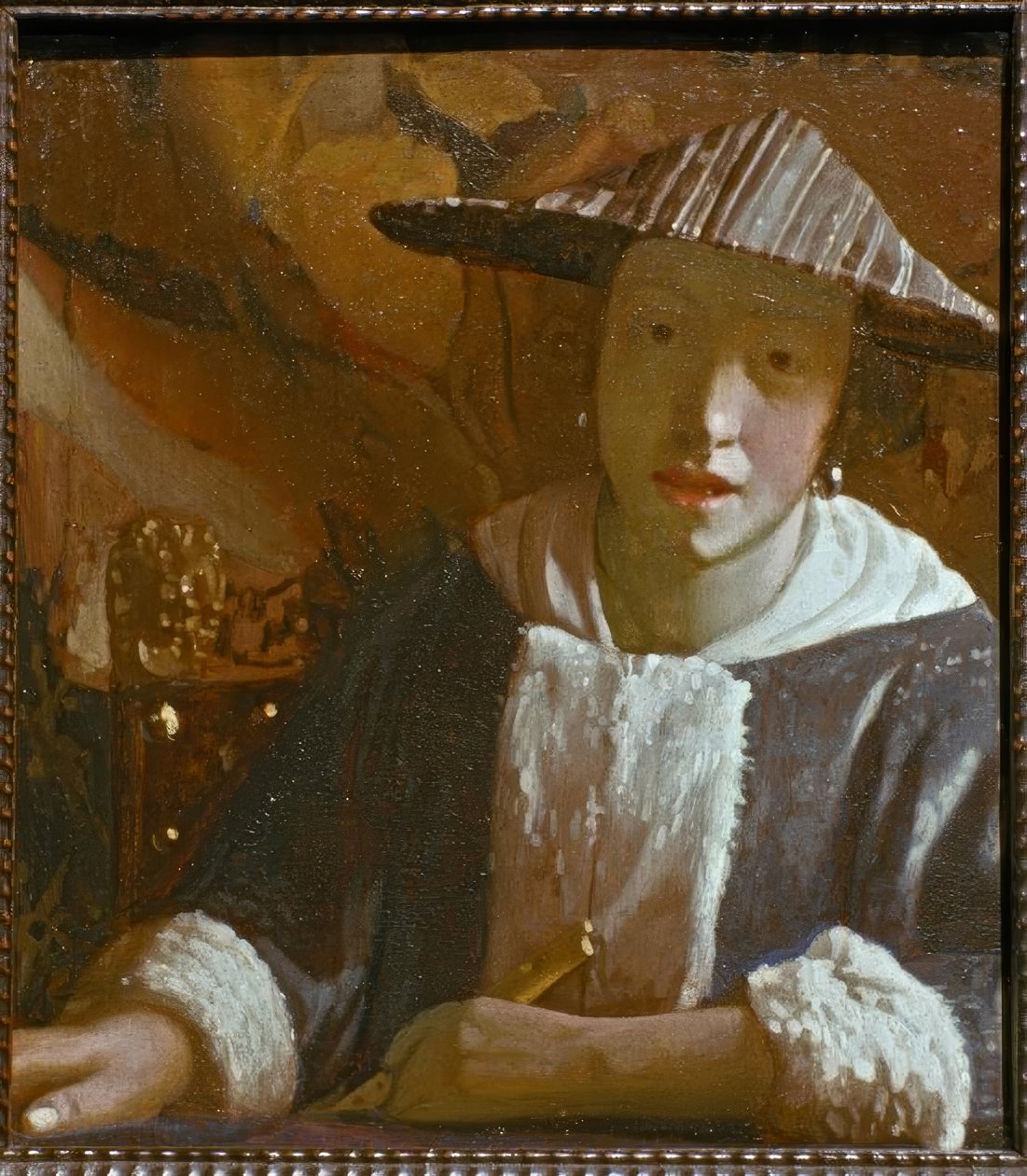 Niña con flauta de Jan Vermeer van Delft