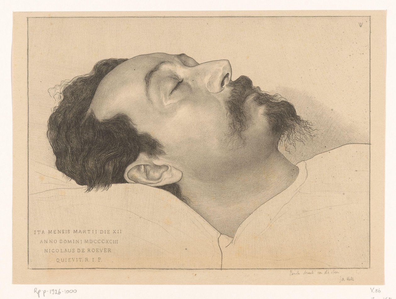 Ita mensis martii die XII anno domini MDCCCCIII Nicolaus de Roever quievit. R.I.P. (título original en el objeto) de Jan Veth (signed by artist)
