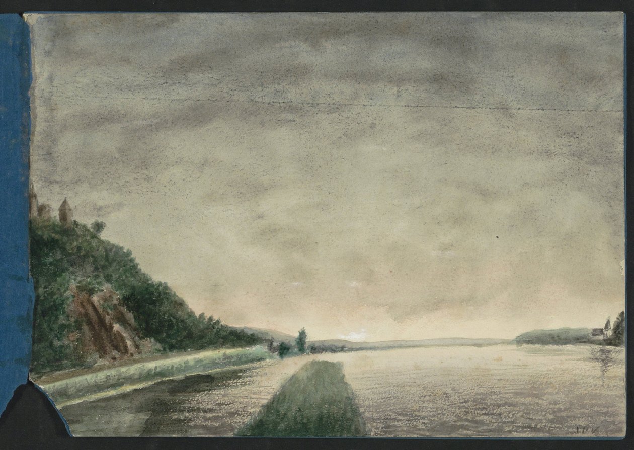 Paisaje de montaña junto a un lago de Jan Veth