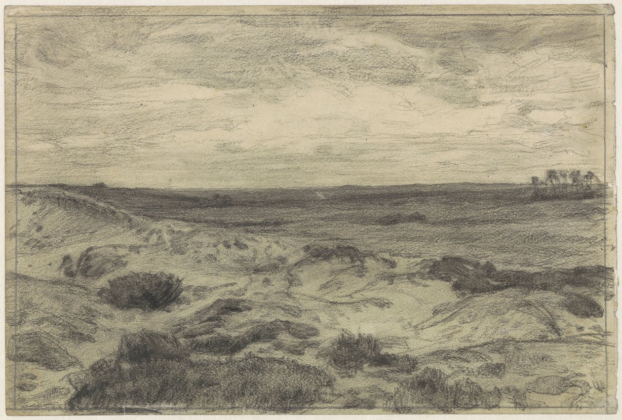 Paisaje de brezo cerca de Laren de Jan Veth