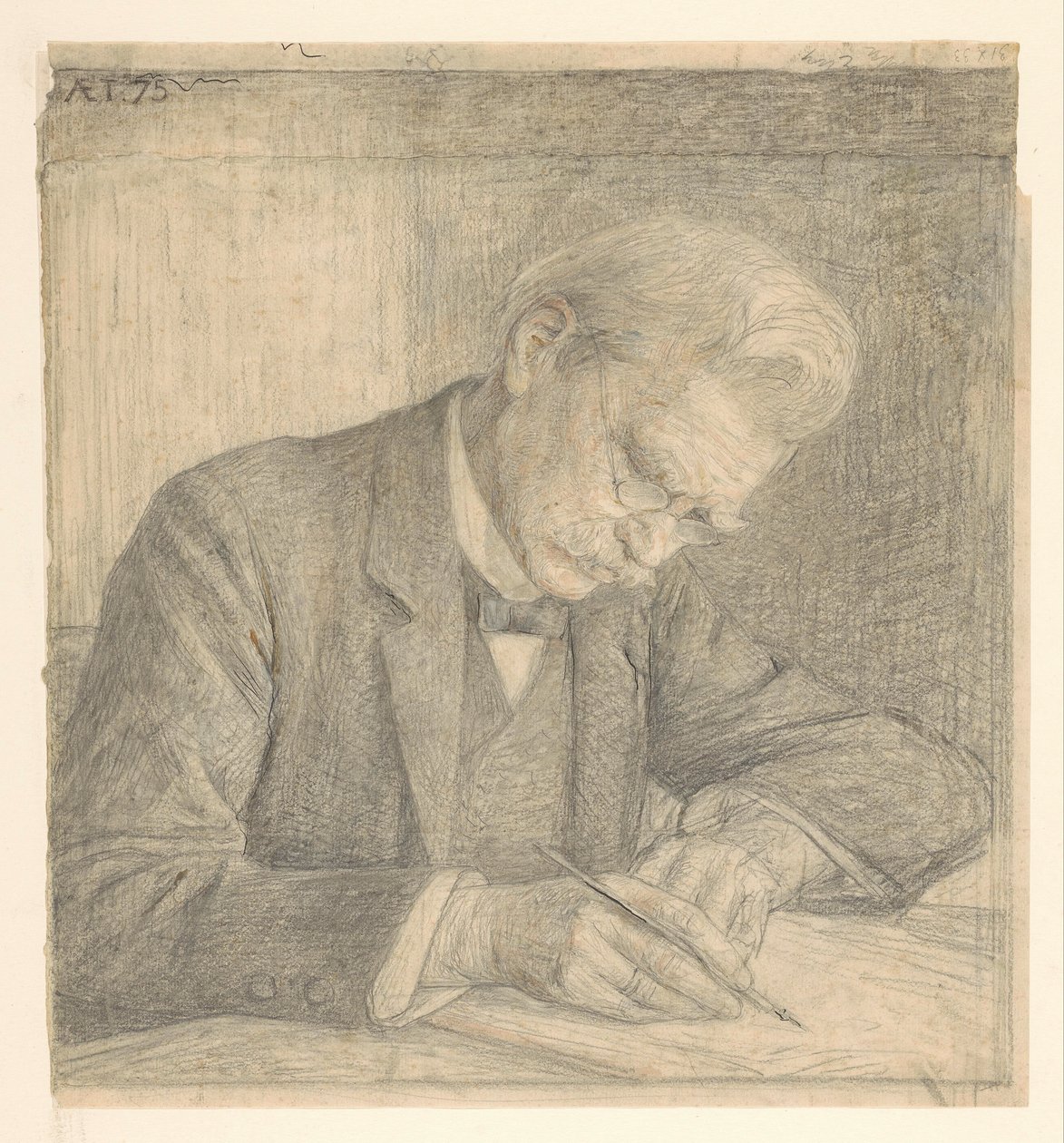 Retrato de J. van der Vegt, escribiendo de Jan Veth