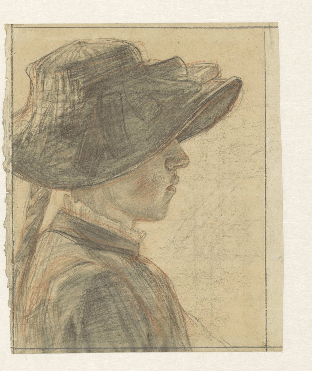 Retrato de la señorita A.C.E. Veth, hermana del dibujante de Jan Veth