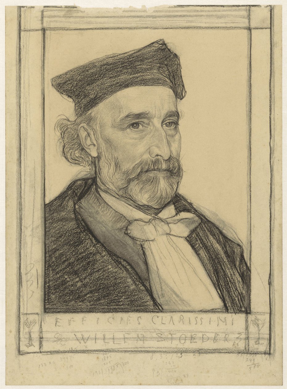 Retrato del profesor Dr. Willem Stoeder de Jan Veth