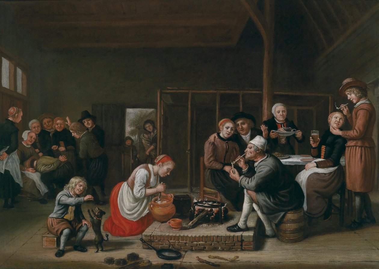 La cocina de la granja de Jan Victor en el granero de Jan Victors