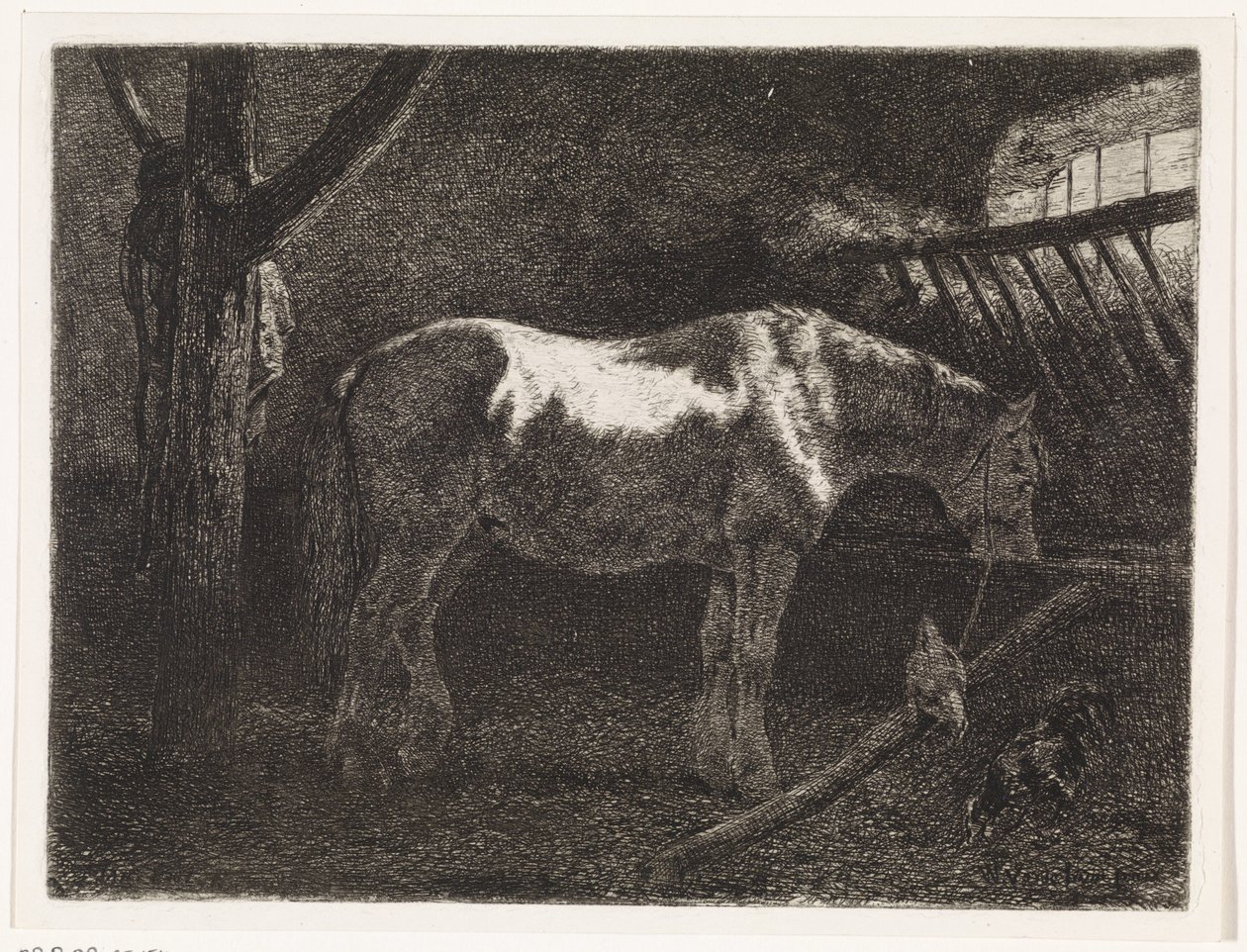 Caballo en el establo de Johannes Martinus Vrolijk