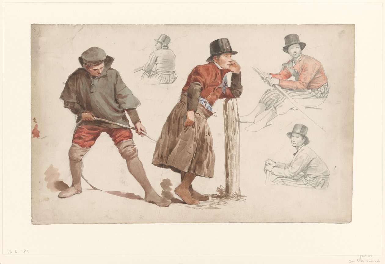 Estudios de las figuras de Jan Weissenbruch