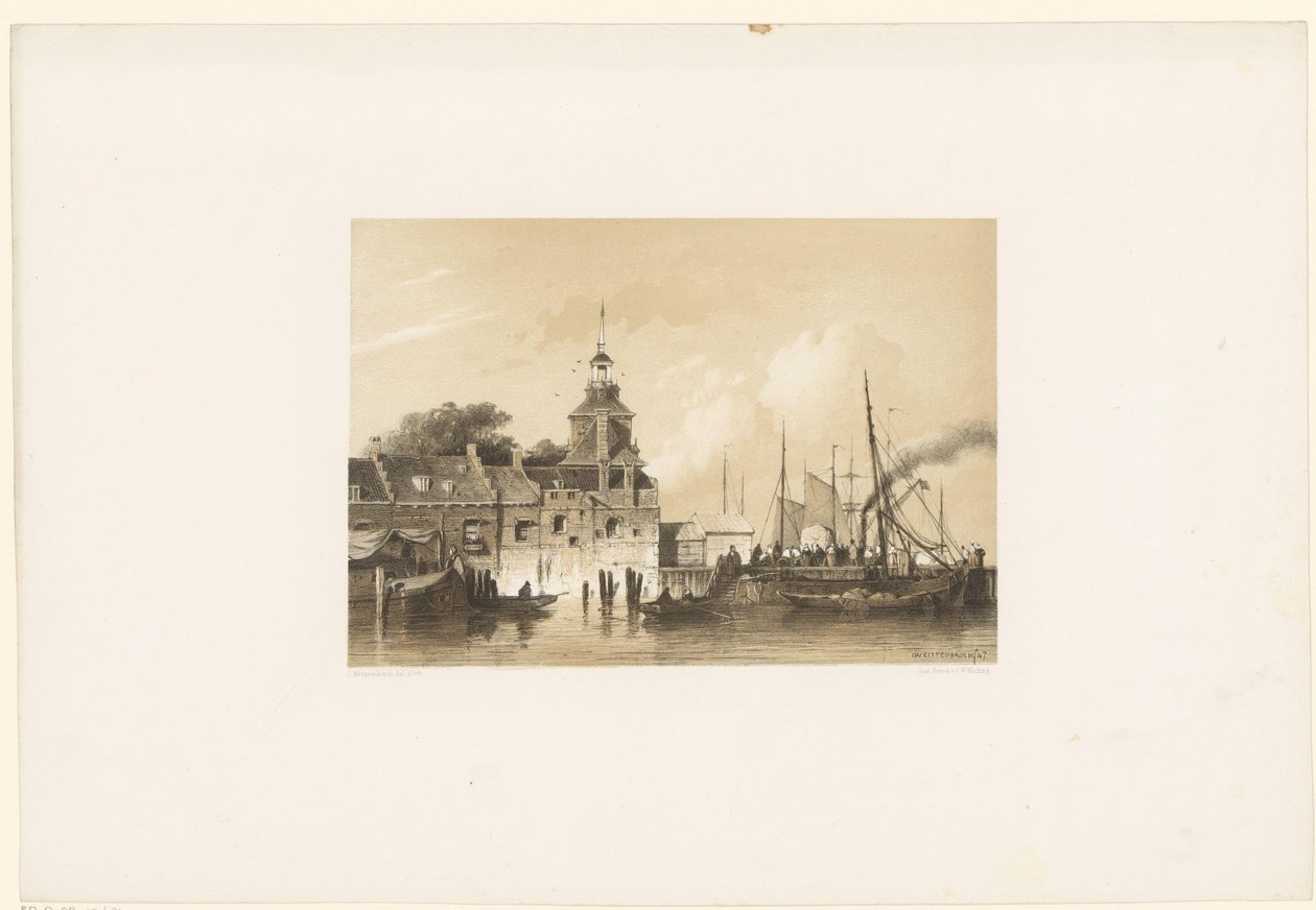 Vista de la antigua puerta principal de Rotterdam de Jan Weissenbruch