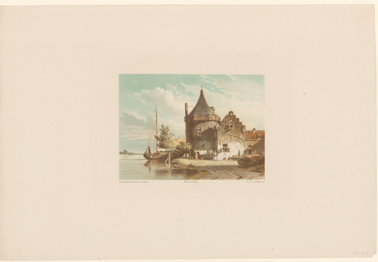 Vista del Waltoren en Culemborg de Jan Weissenbruch
