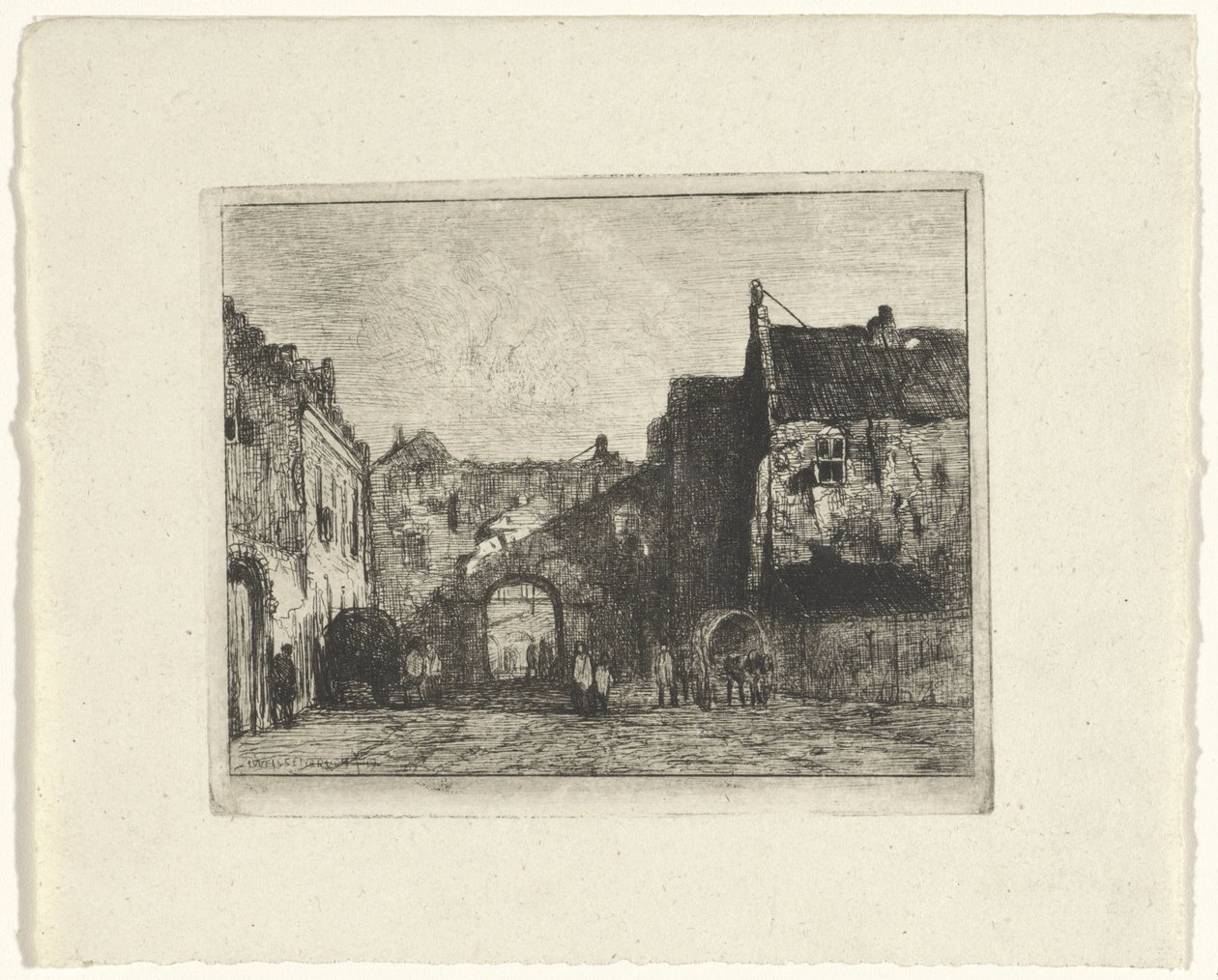 Vista del Binnenhof de Jan Weissenbruch