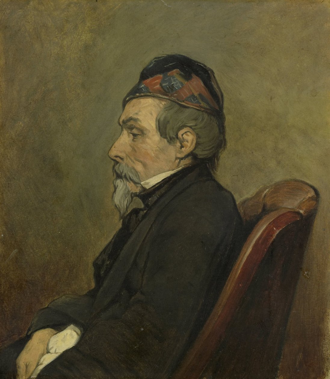 Retrato de Johan-Hendrick-Louis Meyer, pintor marino de Jan Weissenbruch