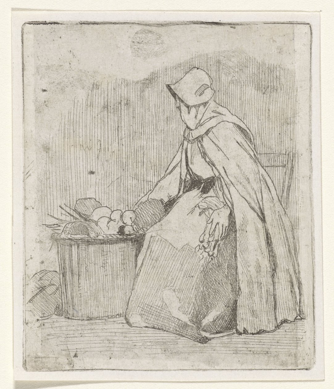 Mujer de mercado sentada de Jan Weissenbruch