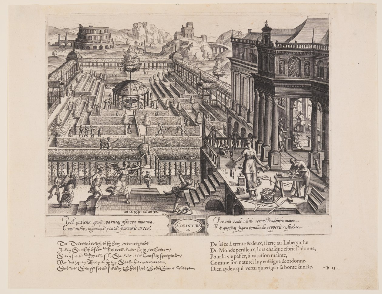Corintia, de Theatrum Vitae Humanae (Las Edades del Hombre) de Jan Wierix