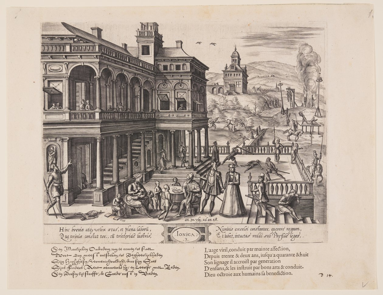 Ionica, de Theatrum Vitae Humanae (Las Edades del Hombre) de Jan Wierix