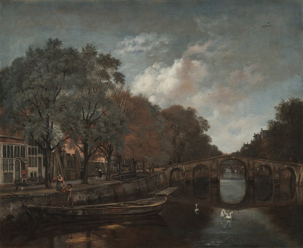 Herengracht, Amsterdam, c.1661 (óleo sobre lienzo) de Jan Wijnants