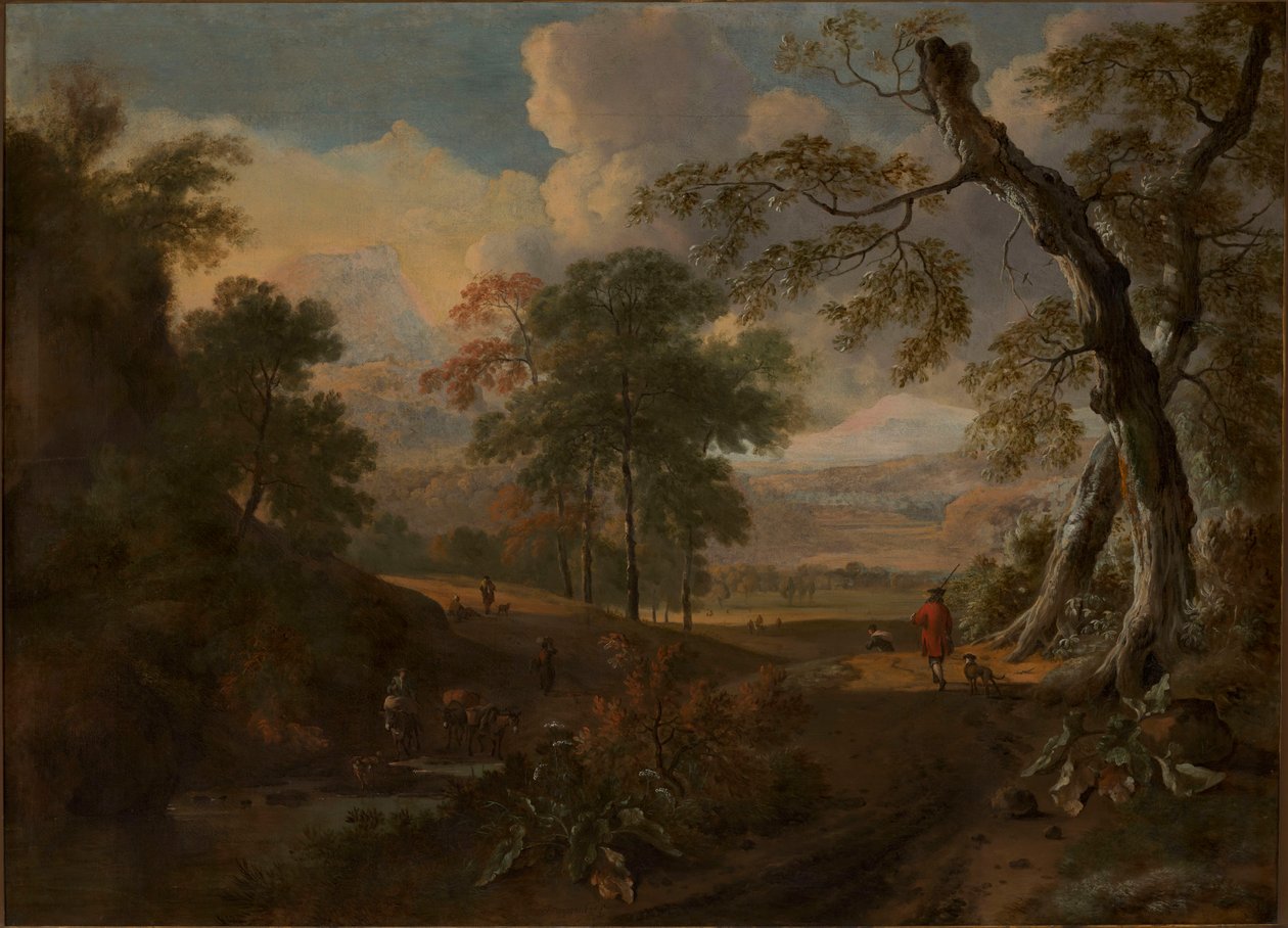 Paisaje con un camino de Jan Wijnants