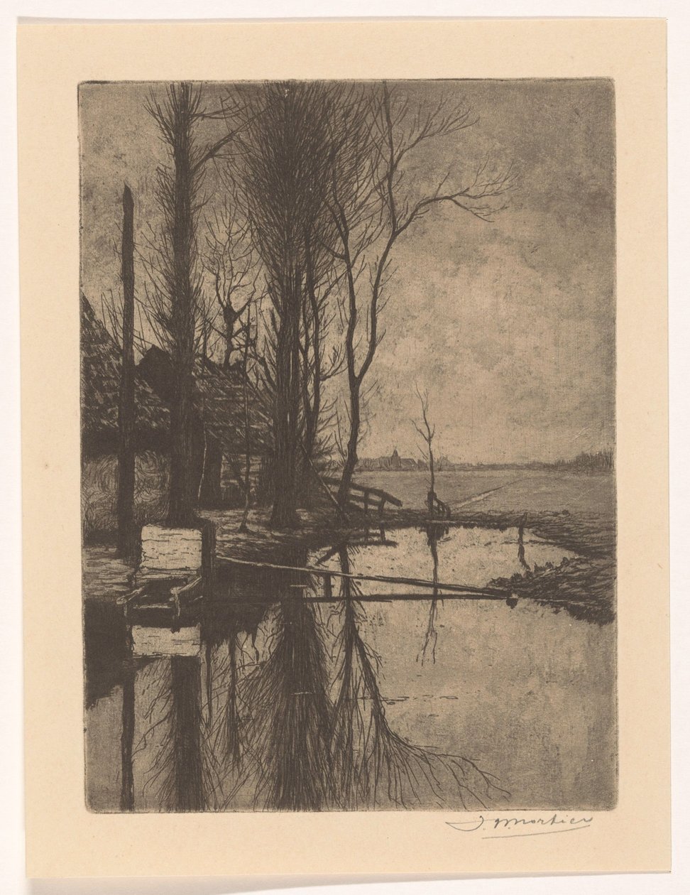 Zanja cerca de Nootdorp de Jan Willem Nortier (signed by artist)