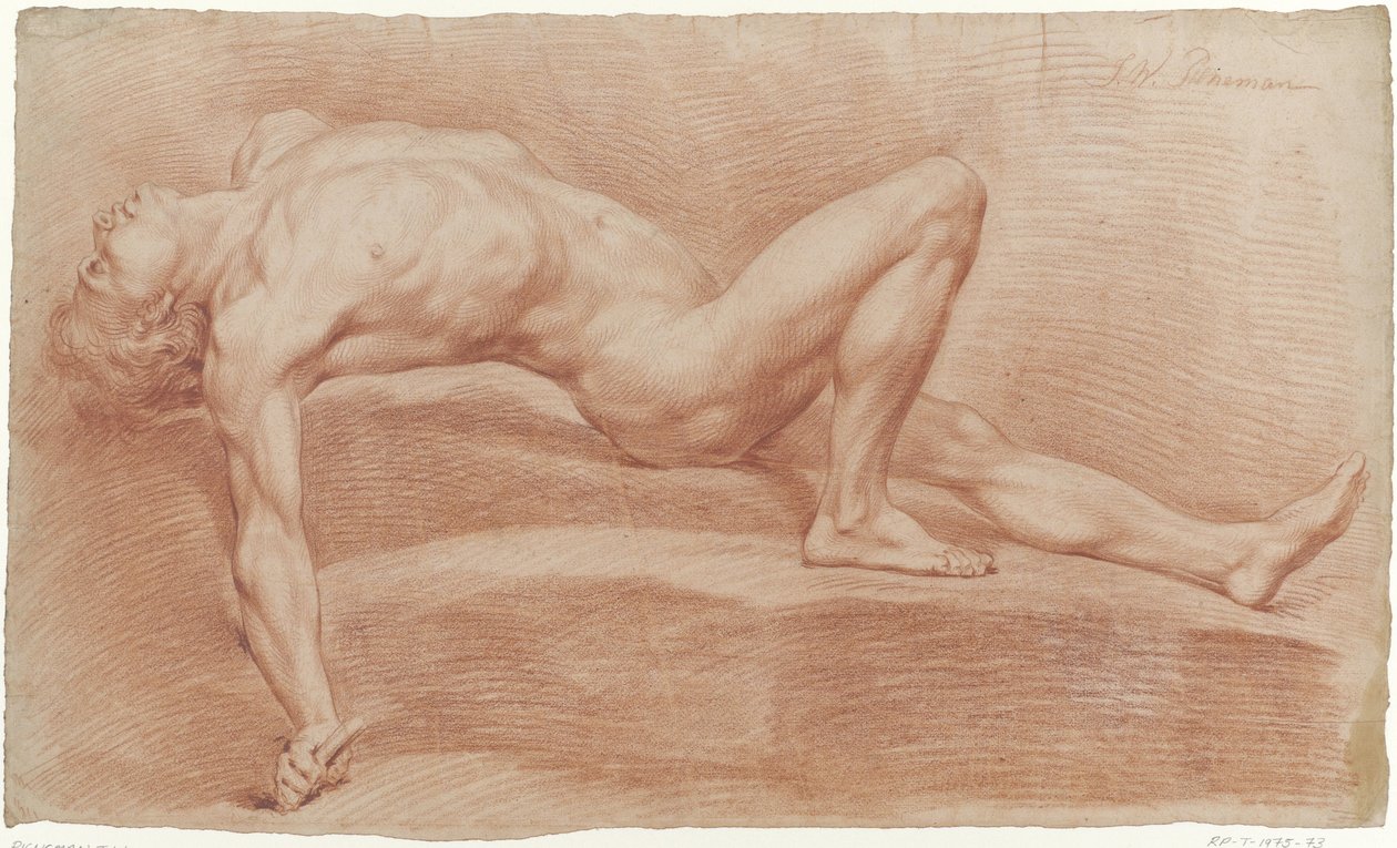 Desnudo masculino recostado de Jan Willem Pieneman