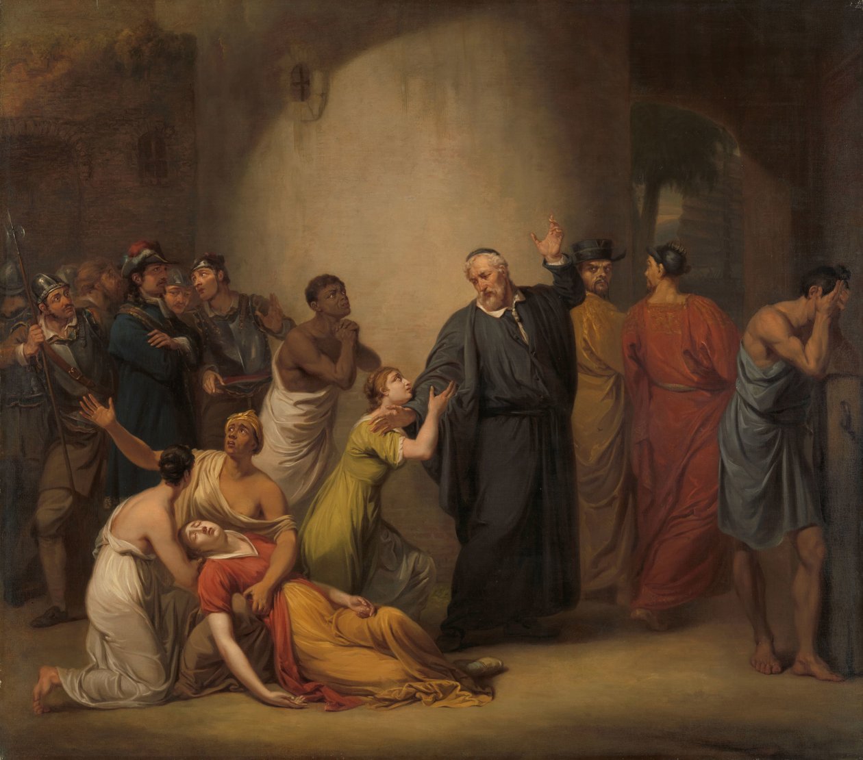 El sacrificio voluntario del reverendo Hambroeck en Taiwán, 1662 de Jan Willem Pieneman
