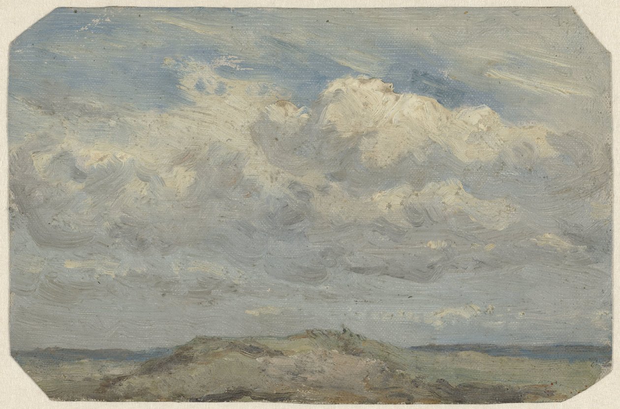 La cima de la duna con el mar de fondo de Jan Willem van Borselen