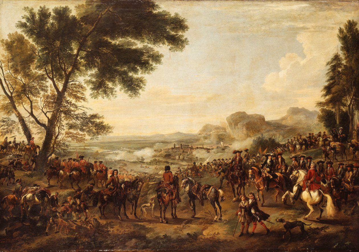El Rey Guillermo III y sus Tropas preparándose para una Batalla de Jan Wyck