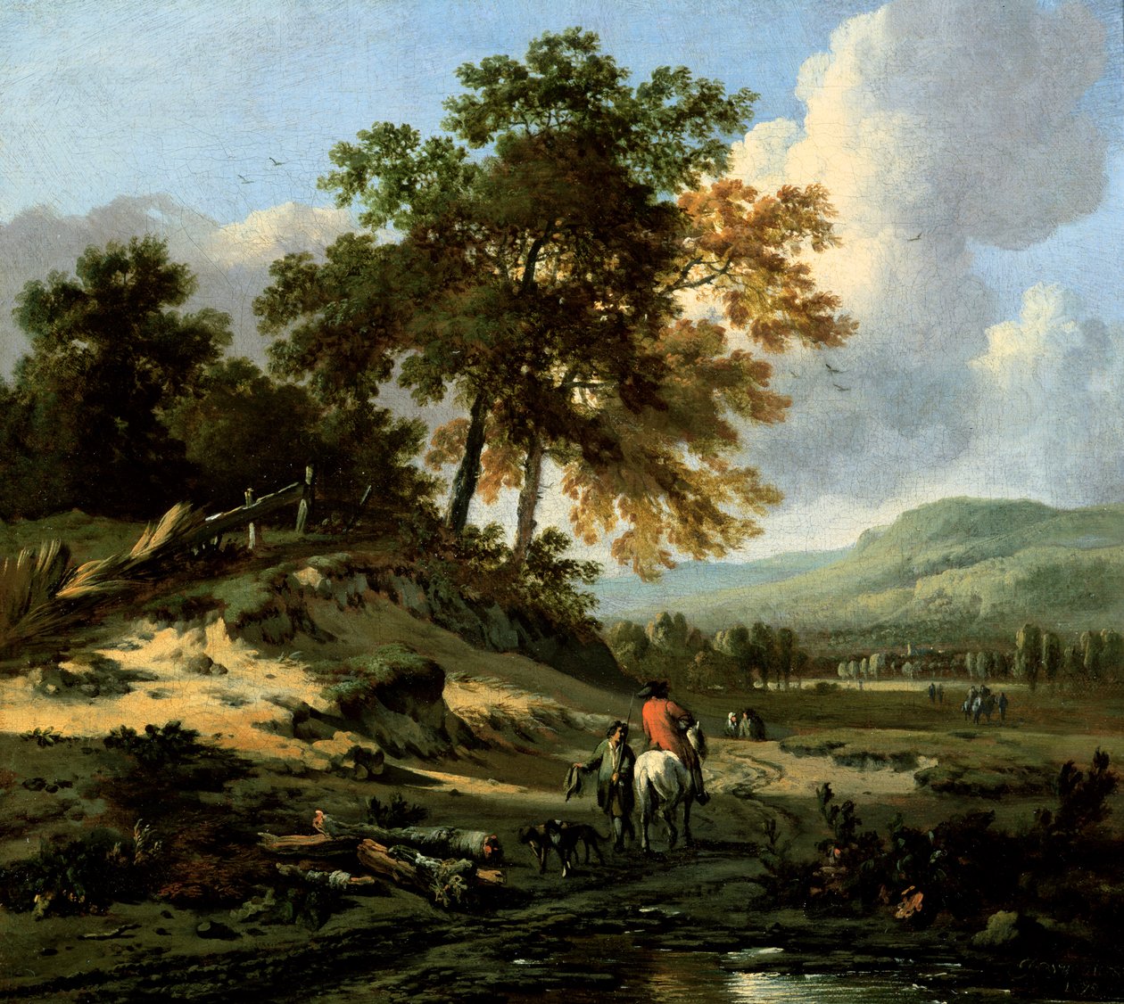 Paisaje con figuras, 1679 de Jan Wiynants